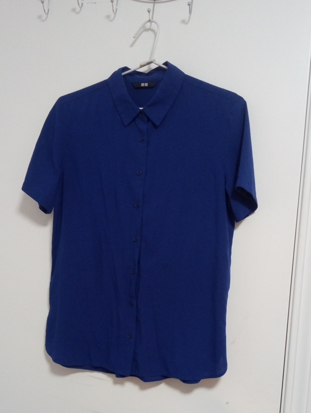 Uniqlo Men's Short-Sleeve Button-Down Shirt - Blue